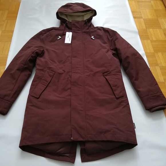 Frank And Oak Maroon Parka Small NWT - Picture 5 of 16